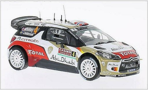 DS Automobiles DS3 WRC 1/43 IXO No.4 Abu Dhabi Rally Monte Carlo 2014 /J.Andersson miniature