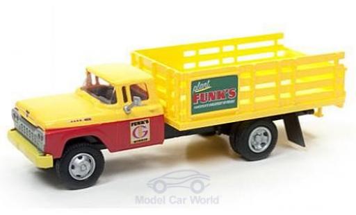 Ford Stake Bed Truck 1/87 Classic Metal Works jaune/rouge Funks Hybrids 1960 miniature