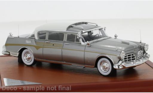 Miniature Imperial Crown 1/43 CMF Ghia Limousine grise/blanche King Saud 1956 Imperial Crown 1/43 CMF Ghia Limousine grise/blanche King Saud 1956 miniature