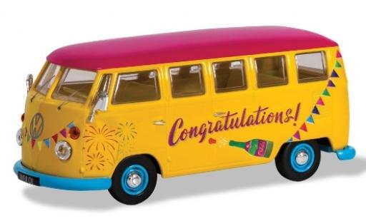 Miniature Volkswagen T1 1/43 Corgi Camper jaune/Dekor RHD Congratulations Volkswagen T1 1/43 Corgi Camper jaune/Dekor RHD Congratulations miniature