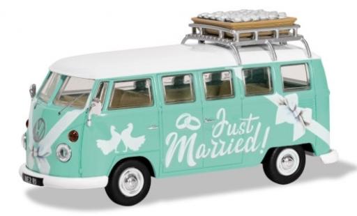 Miniature Volkswagen T1 1/43 Corgi Camper türkis/Dekor RHD Just Married Volkswagen T1 1/43 Corgi Camper türkis/Dekor RHD Just Married miniature