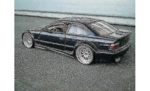 Bmw M3 coupe 1/18 Ut Models GTR E36 bleue jantes larges miniature