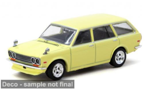 Datsun 510 1/64 Tarmac Works Bluebird Wagon jaune 1973 1:64 miniature