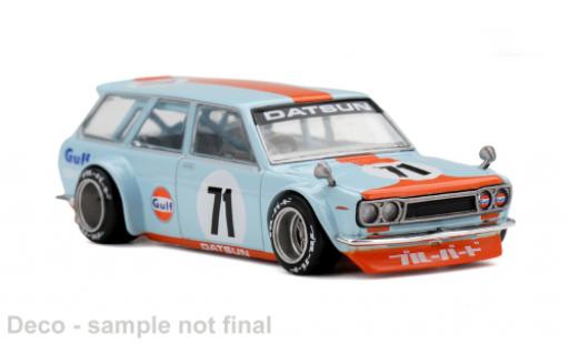 Datsun 510 1/64 Mini GT Gulf Wagon V1 bleue/orange 1969 Gulf #71 1:64