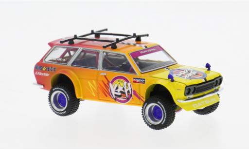Datsun 510 1/64 Mini GT Wagon 4x4 Kaido Islands V1 orange/violette 1969 1:64 miniature