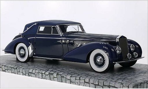 Delage D8-120 Cabriolet 1/18 Minichamps bleu/bleu RHD 1939 miniature