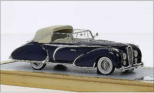 Delahaye 135 Cabriolet 1/43 Chromes Figoni Falaschi bleu RHD 1948 miniature