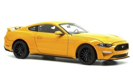 Miniature Ford Mustang 1/18 Diecast Masters GT 5.0 metallise orange 2019 Ford Mustang 1/18 Diecast Masters GT 5.0 metallise orange 2019 miniature