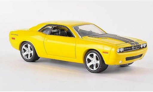 Dodge Challenger Concept 1/64 Greenlight jaune/mat-noire 2006 miniature