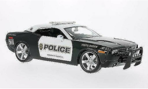 Dodge Challenger Concept 1/18 Maisto Police noire/blanche 2005 miniature