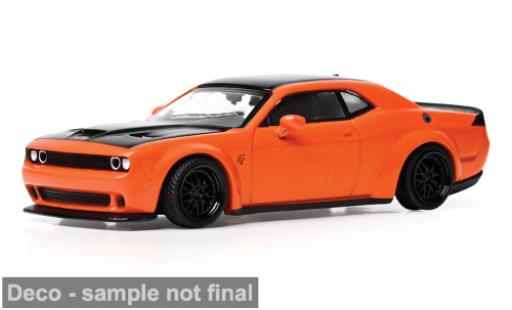 Dodge Challenger 1/64 IXO America SRT Hellcat orange/noire 2019 1:64 miniature