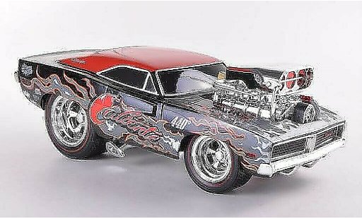 Dodge Charger R/T 1/18 Maisto noire/rouge 1969 miniature