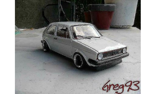 Volkswagen Golf GTI 1/18 Solido jantes ATS tuning blanche miniature