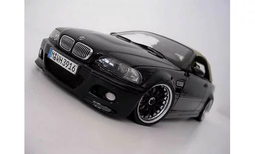Bmw M3 Cabriolet 1/18 Kyosho E46 noire jantes bbs miniature