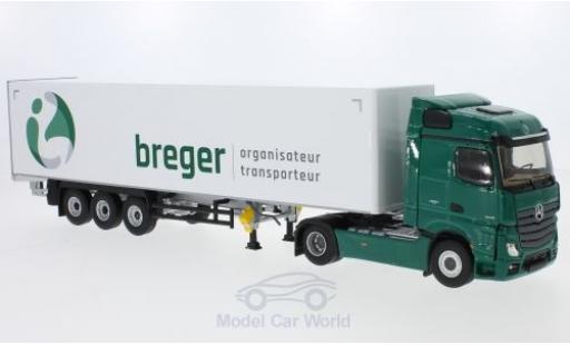 Mercedes Actros 1/43 Eligor 2 Streamspace Breger Gardinenplanen-Sattelzug miniature