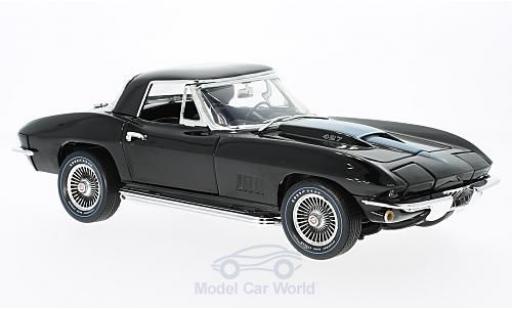 Miniature Chevrolet Corvette 1/18 Ertl 427 noire/metallise bleue 50th Anniversary 1967 ohne Vitrine Chevrolet Corvette 1/18 Ertl 427 noire/metallise bleue 50th Anniversary 1967 ohne Vitrine miniature