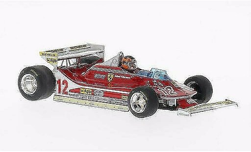 Ferrari 312 T4 1/43 Brumm No.12 avec Fahrerfigur GP Monaco 1979 miniature