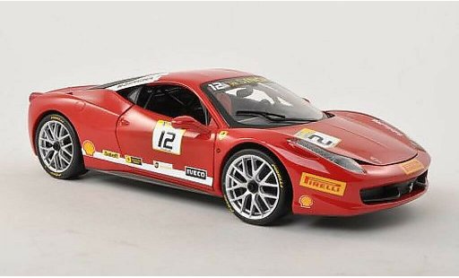 Ferrari 458 Challenge 1/18 Hot Wheels No.12 rouge miniature