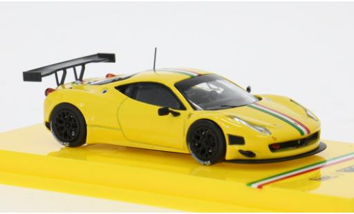 Ferrari 458 1/64 Tarmac Works Italia GT3 jaune/Dekor 1:64 miniature