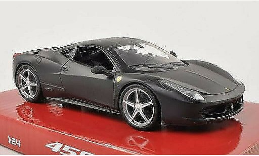 Ferrari 458 Italia 1/24 Hot Wheels mat-noire miniature
