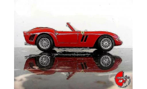 Ferrari 250 TR 1/18 Burago cabriolet rouge miniature