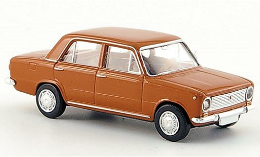 Fiat 124 Limousine 1/87 Brekina Berline marron miniature