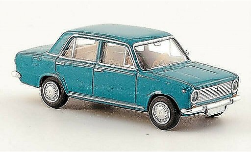 Fiat 124 Limousine 1/87 Brekina Berline turquoise miniature