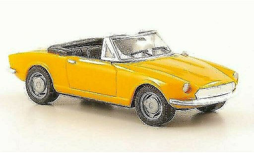 Fiat 124 Sport Spider 1/87 Herpa orange miniature