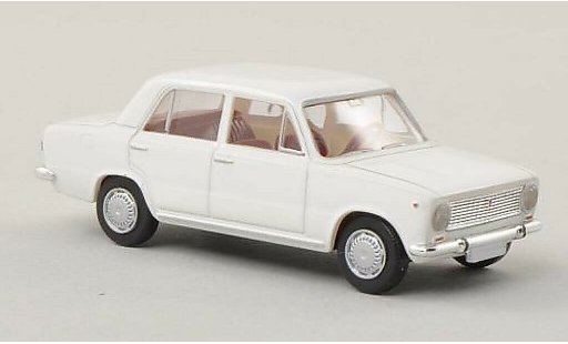 Fiat 124 Limousine 1/87 Brekina blanche miniature