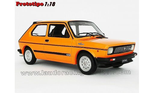 Fiat 127 Sport 1/18 Laudoracing Models 70 HP LM090B orange miniature