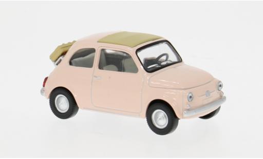 Miniature Fiat 500 F pink 1965 1/43 Norev