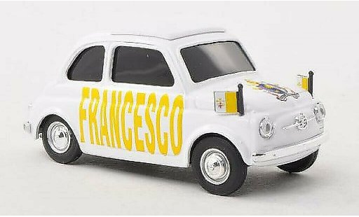 Fiat 500 Classique 1/43 Brumm Papa Francesco miniature
