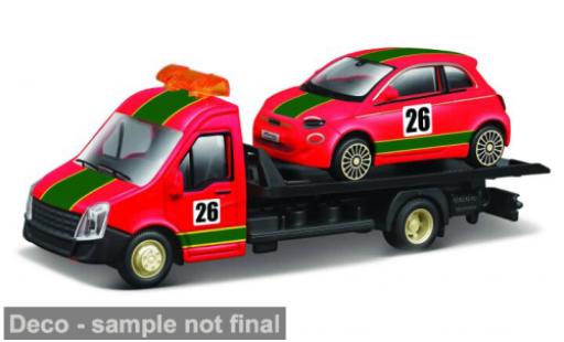 Fiat 500 1/43 Burago e rouge/Dekor #26 1:43 Bburago miniature