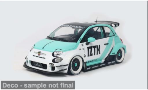 Fiat 595 1/18 Solido Abarth LB-Works turquoise/blanche 2025 1:18 miniature
