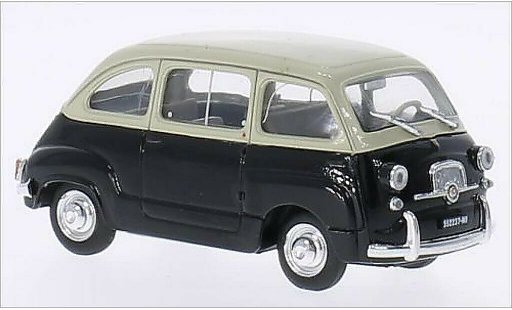 Fiat 600 Multipla 1/43 Brumm D beige/noire 1960 miniature