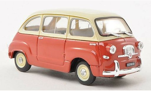 Fiat 600 Multipla 1/43 Brumm rouge/beige 1956 miniature