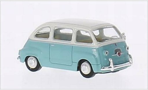 Fiat Multipla Multipla 1/87 Brekina turquoise/blanche miniature