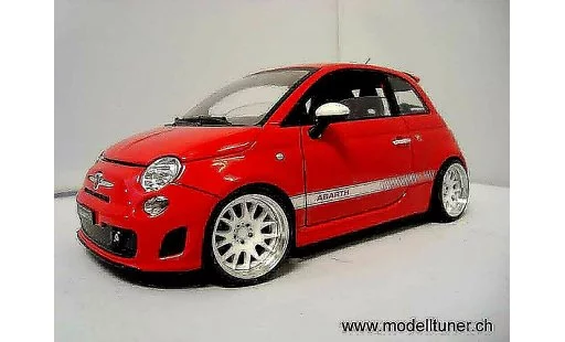 Fiat 500 Abarth 1/18 Mondo Motors rouge 2007 miniature