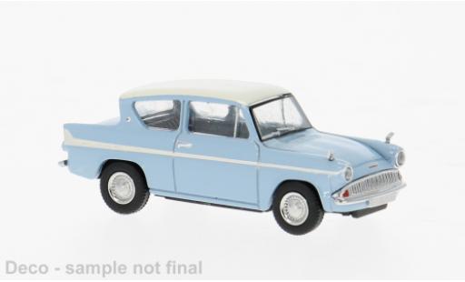 Ford Anglia 1/87 Brekina bleue/blanche 1959 1:87 miniature