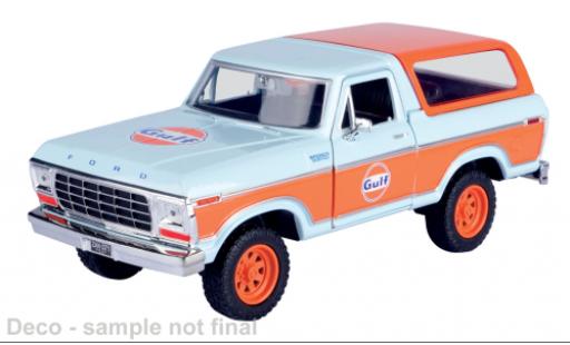 Ford Bronco 1/24 Motormax 1978 Gulf 1:24 miniature