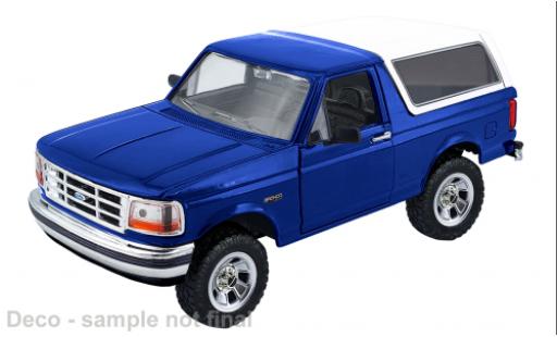 Ford Bronco 1/24 Motormax bleue/blanche 1993 1:24 miniature