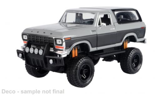 Ford Bronco 1/24 Motormax grise/grise 1978 1:24 miniature