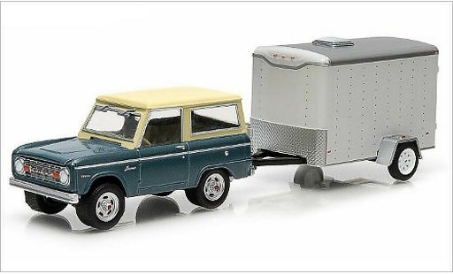 Ford Bronco Wagon 1/64 Greenlight mit 1-Achs-fourgonhanger 1967 miniature