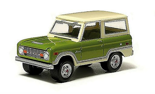 Ford Bronco Wagon 1/64 Greenlight Ranger verte/beige 1974 miniature