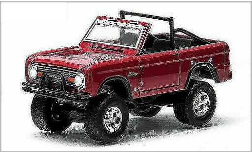 Ford Bronco Wagon 1/64 Greenlight rouge 1974 miniature