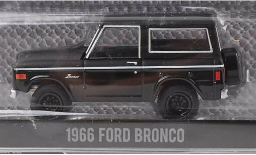 Ford Bronco Wagon 1/64 Greenlight noire/mat-noire 1966 miniature