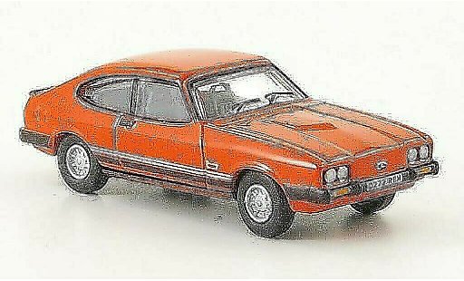Ford Capri Laser 1/76 Oxford MkIII rouge miniature
