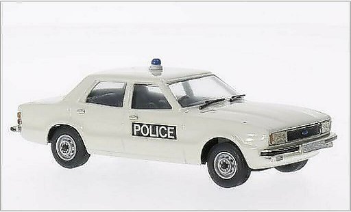 Ford Cortina Police 1/43 Brooklin MKIV Essex blanche 1976 miniature