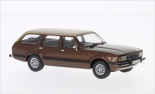 Ford Cortina Ghia 1/43 Brooklin MKIV metallise marron/beige miniature