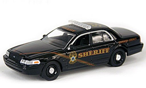 Ford Crown Police Interceptor 1/64 Greenlight Victoria Johnson County Sheriff Cruiser (USA) 2008 miniature